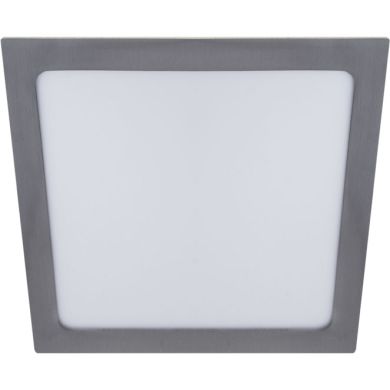 Foco de encastrar FRANCO quadrado 1x24W LED 1560lm 6000K 120° C.29,7xL.29,7xAlt.0,2cm níquel