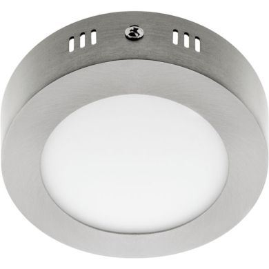 Plafond ESCUDO round 1x6W LED 336lm 6000K 120° H.3,5xD.12cm Satin Nickel