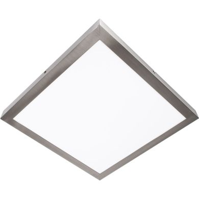 Plafond PESETA quadrado 40x40 1x28W LED 1960lm 4000K 120° C.40xL.40xAlt.4cm níquel