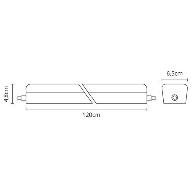 Under Cabinet Light COLUMBITE 120cm IP65 1x36W LED 2880lm 6000K L.121xW.6,5xH.4,8cm White