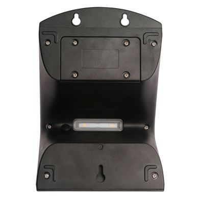 Aplique solar SOLARIS IP65 4W 500lm LED 4000K+LED traseiro 4000K C.14xL.11,48xAlt.21,11cm preto