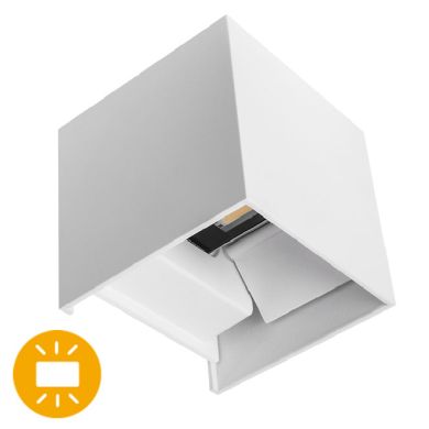 Aplique SEVER IP54 2x3W LED 560lm 3000K C.10xL.10xAlt.10cm branco