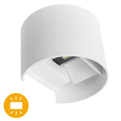 Aplique SIMONTE IP54 2x3W LED 560lm 6000K C.14xL.11,5xAlt.10cm branco