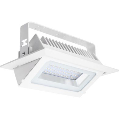 Foco de encastrar NEWTON rectangular IP44 1x50W LED 5500lm 4000K C.24,5xL.15xAlt.0,5cm branco