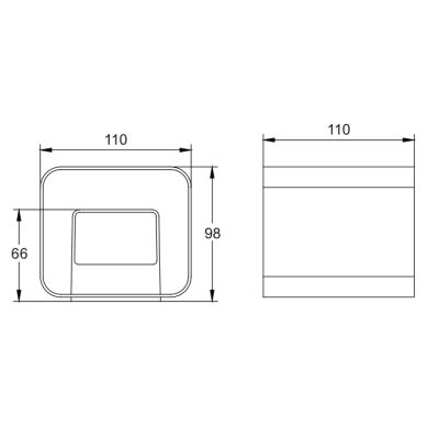 Aplique SABOR IP54 2x4W LED 650lm 6500K 95°L.11xAn.9,5xAl.11cm Aluminio Negro