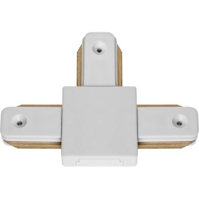 Conector "T" para calha ADONIS (2 condutores) em alumínio branco