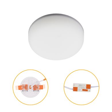 Foco de encastrar LIRA CCT redondo 10W LED 1000lm 3000-4000-6500K Alt.2xD.8,5cm branco