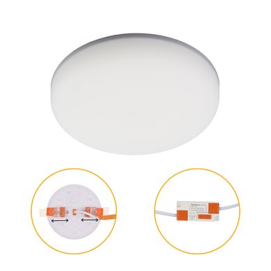 Foco de encastrar LIRA CCT redondo 18W LED 2000lm 3000-4000-6500K Alt.2xD.12cm branco