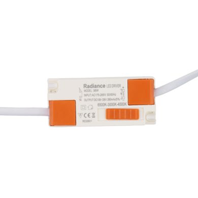 Foco de encastrar RUPIA CCT quadrado 36W LED 4000lm 3000-4000-6500K C.23xL.23xAlt.2cm branco