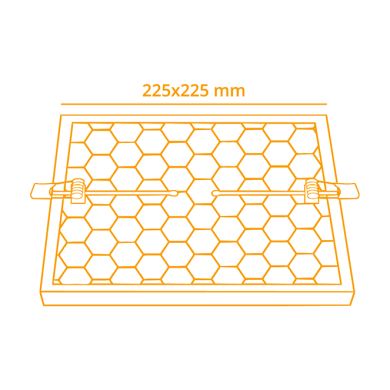 Foco de encastrar RUPIA CCT quadrado 36W LED 4000lm 3000-4000-6500K C.23xL.23xAlt.2cm branco
