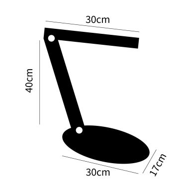 Sobremesa DAISY 1x5W LED 280lm 4000K L.30xAn.17xAl.Reg.cm Negro/Madera Natural