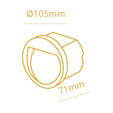 Recessed Wall Lamp MUSTANG round IP54 1x3W LED 105lm 3000K W.7xD.10,5cm Anthracite