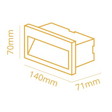 Recessed Wall Lamp MUSTANG rectangular IP54 1x3W LED 50lm 3000K L.14xW.7xH.7cm Anthracite