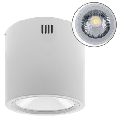 Plafond TUBI 1x40W LED 3200lm 4000K Alt.21,5xD.22cm alumínio branco