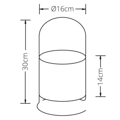 Table Lamp KENSI 7 colors, USB cable and charger IP44 1x0,5W LED 80lm H.28xD.17cm White/Black