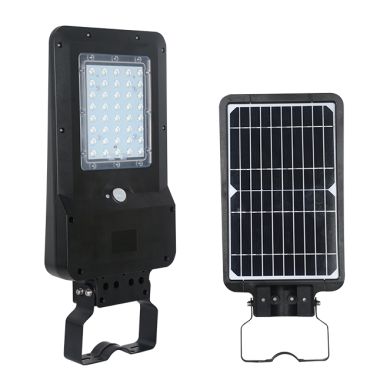 Solar Wall Lamp DALTON w/sensor and solar panel IP65 15W LED 1600lm 3000K 90° L.23,19xW.49,25xH5,8cm