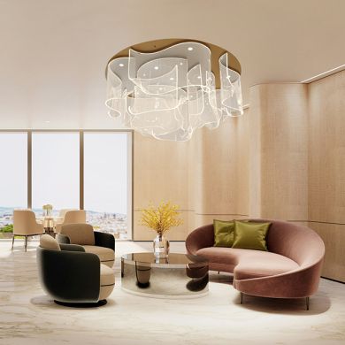 Ceiling lamp CLAIRE CCT LED 150W 6750lm 2700K/4000K/6000K D.150Ccm Gold