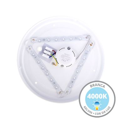 Plafón DRIFT 12W LED 960lm 4000K A.6xD.25cm Blanco