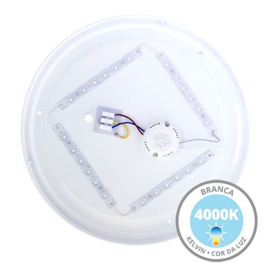 Plafón DRIFT 24W LED 1800lm 4000K A.6xD.37cm Blanco