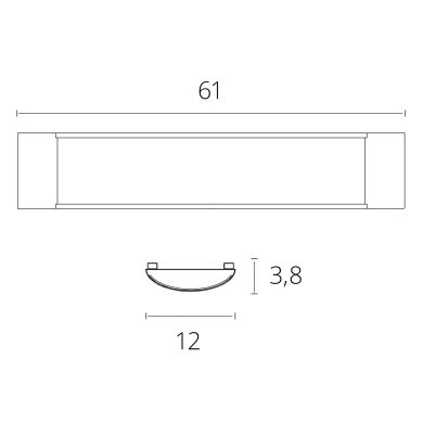 Régua BRONZITA 40W LED 60cm 3400lm 6400K Branco