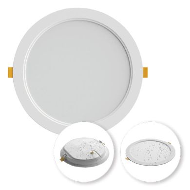 Foco de encastrar BUTUT redondo 18W LED 1600lm 4000K Alt.2,6xD.17,0cm branco