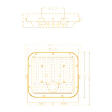 Projector solar LEGRAND IP66 1x30W LED 4800lm 6500K C.19,97xL.4,9xAlt.18,99cm preto