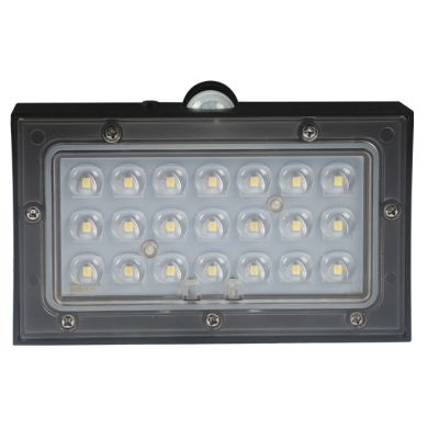 Aplique solar SANDOVAL IP65 3W LED 350lm 3000K/3000K C.13,76xAlt.3,54cm preto