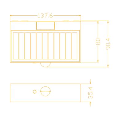 Aplique solar SANDOVAL IP65 3W LED 350lm 3000K/3000K C.13,76xAlt.3,54cm preto