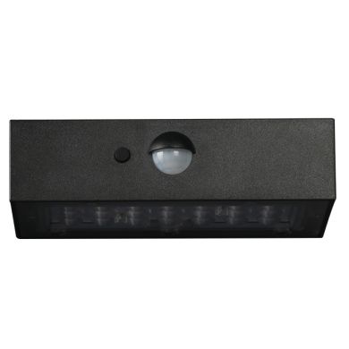 Aplique Solar SANDOVAL IP65 3W LED 350lm 4000K/4000K L.13,76xAl.3,54cm Negro