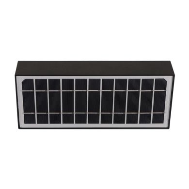 Aplique solar SANDOVAL IP65 6W LED 900lm 3000K C.23xAlt.4,27cm preto