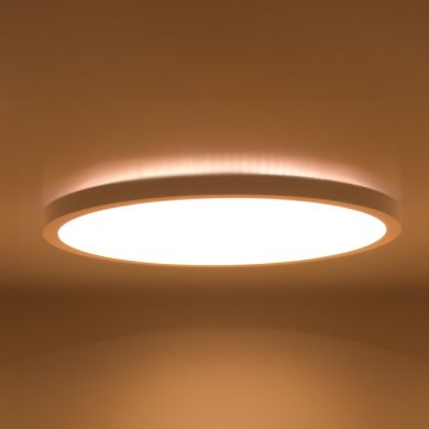 Painel de superficie CAMUS CCT redondo 24W/20W/16W+2W LED CCT 3000/4000/6000K Alt.2xD.28,3cm branco