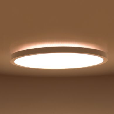 Painel de superficie CAMUS CCT redondo 24W/20W/16W+2W LED CCT 3000/4000/6000K Alt.2xD.28,3cm branco