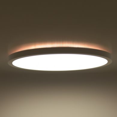 Painel de superficie CAMUS CCT redondo 24W/20W/16W+2W LED CCT 3000/4000/6000K Alt.2xD.28,3cm branco