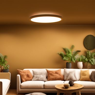 Painel de superficie CAMUS CCT redondo 24W/20W/16W+2W LED CCT 3000/4000/6000K Alt.2xD.28,3cm branco