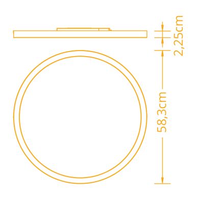 Surface Mounted Panel CAMUS round 48W/44W/40W+3W LED CCT 3000/4000/6000K H.2,25xD.48,3cm White