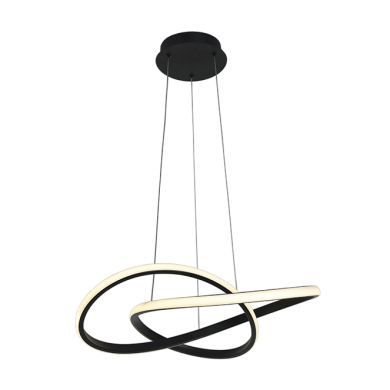 Suspensão DORALICE 40W LED 1650lm 3000K Alt.Reg.xD.50cm preto