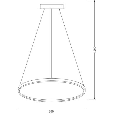 Suspensão SELMA 36W LED 3CCT 1100lm D.80cm preto