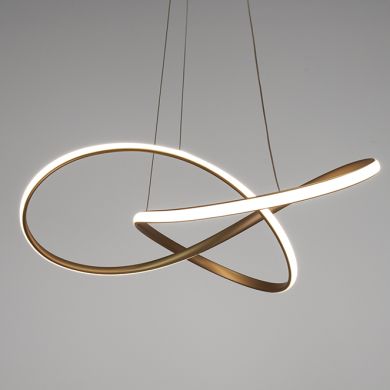 Suspensão SAMIRA 40W LED 3CCT 1700lm D.60cm dourada
