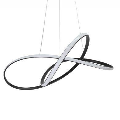 Suspensão SAMIRA 64W LED 3CCT 1100lm D.80cm preto