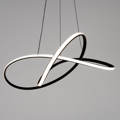 Suspensão SAMIRA 64W LED 3CCT 1100lm D.80cm preto