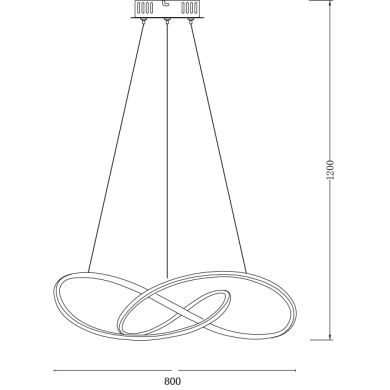 Colgante SELMA 36W LED 3CCT 1100lm D.80cm negro