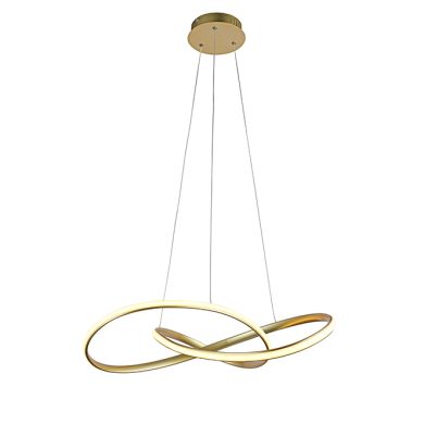 Colgante SAMIRA 64W LED 3CCT 1100lm D.80cm oro