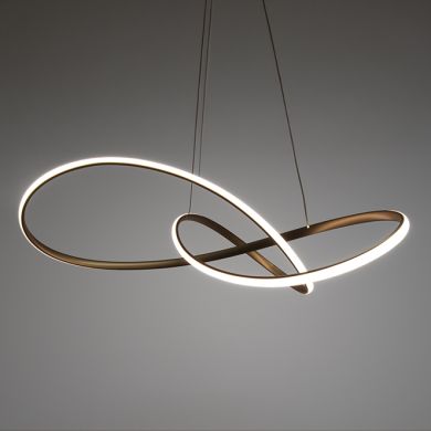 Colgante SAMIRA 64W LED 3CCT 1100lm D.80cm oro