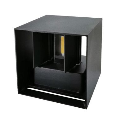 Aplique SOR IP65 2x3W LED 500lm 6500K C.10xL.10xAlt.10cm preto