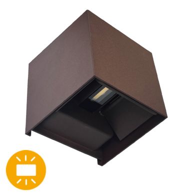 Wall Lamp SOR IP65 2x5W LED 800lm 3000K L.10xW.10xH.10cm Rust Color