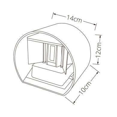 Wall Lamp SALAS IP65 2x3W LED 500lm 6000K L.14xW.12xH.10cm White