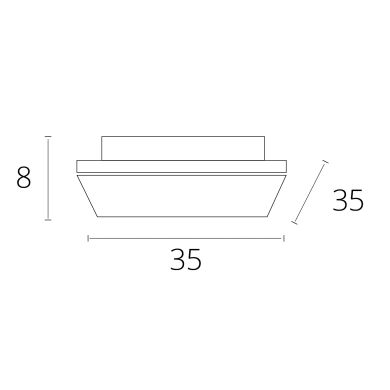 Plafond CALABOR 48W LED 3000K Níquel