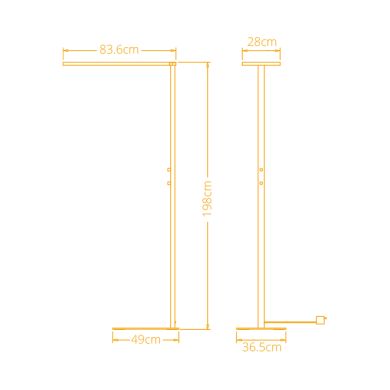 Floor lamp WORK LED 60W/40W 5800/3000lm 4000K. in white