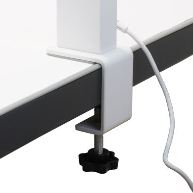 Table lamp WORK 25W+25W LED 4000K with clip in white