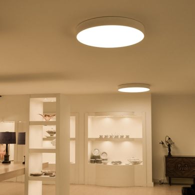Plafond BILAC redondo 1x40W LED 5390lm 3000K Alt.9xD.40cm branco